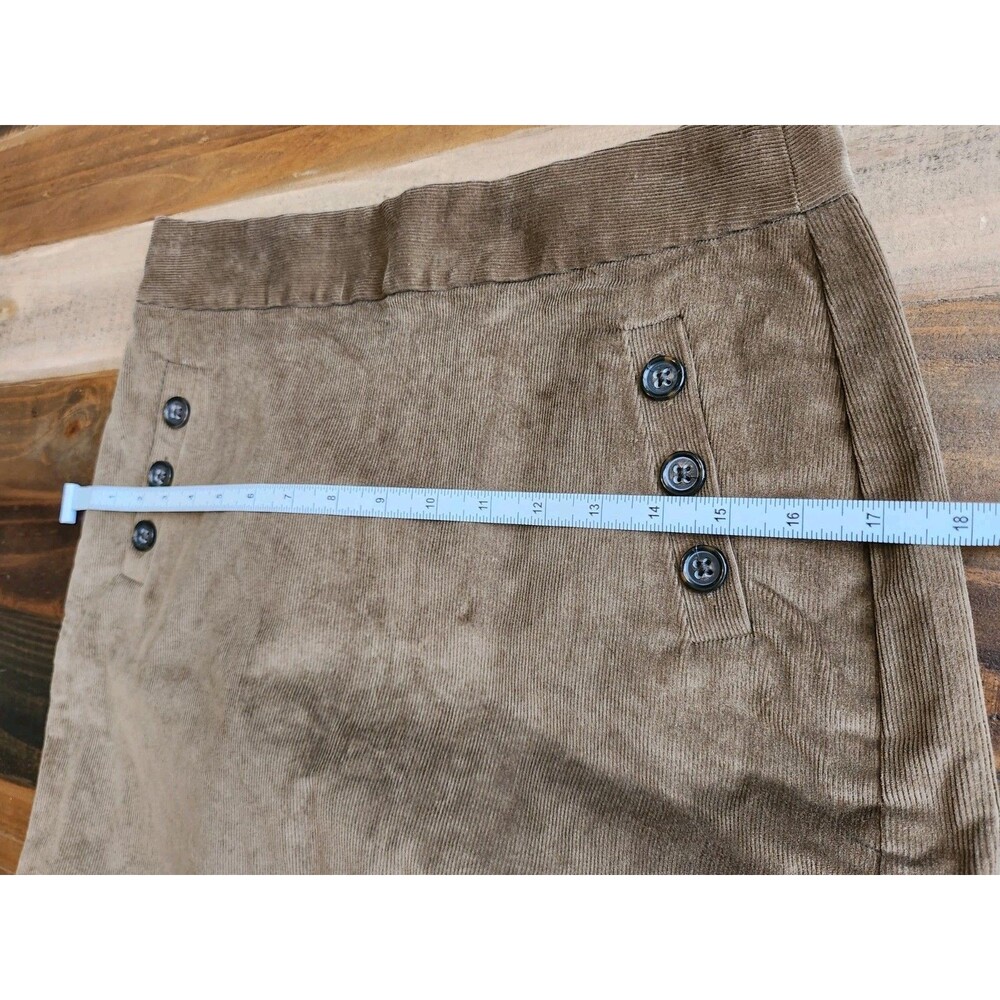 BANANA REPUBLIC NWT Brown Corduroy Mini Skirt Button Pockets 4 Petite MSRP$59.50 - Picture 5 of 12